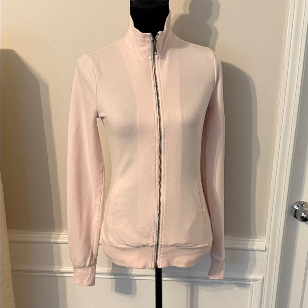 Burberry Brit Ladies zip front jacket - pink with elbow patches